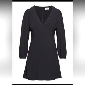 Sunday Best Black Long Sleeve V-Neck A-Line Dress